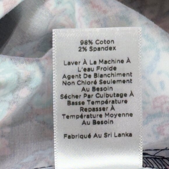 TALBOTS Petites Paisley Print Cotton Spandex Knee-Length Skirt Size 14P - Picture 13 of 16